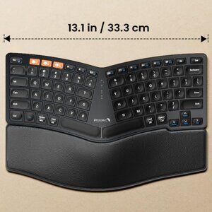 ProtoArc Bluetooth Ergonomic Keyboard, EK04 Mini Compact Wireless Ergo Keyboard